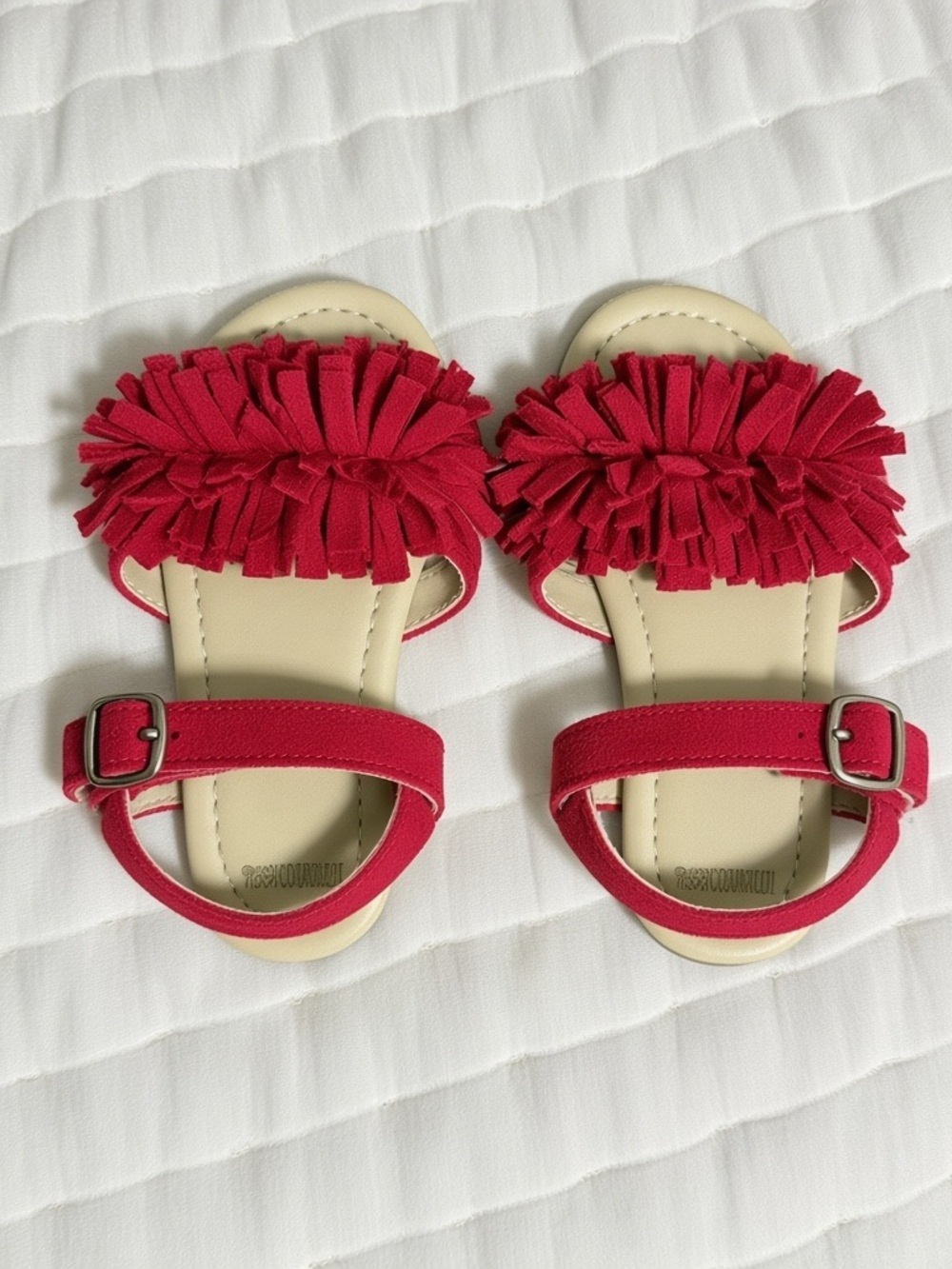Gymboree Red Fringe Strap Sandals
